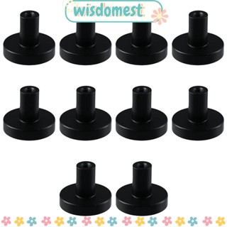 Wisdomest ลูกบิดประตูตู้เสื้อผ้า ทรงกลม สังกะสี สีดํา 1-1/5 นิ้ว 10 แพ็ค