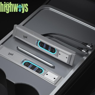 อะแดปเตอร์ฮับ USB ชาร์จเร็ว สําหรับ Tesla Model 3 Y 27W [highways.th]