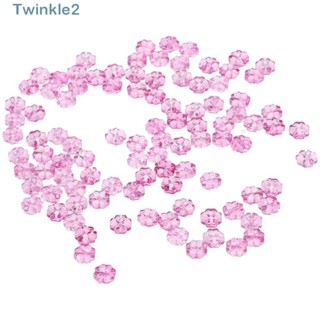 Twinkle ลูกปัดแก้วคริสตัลใส สีเมจิก สําหรับทําเครื่องประดับผู้หญิง 100 ชิ้น