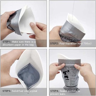 Outdoor Emergency Urinate Bags Car Mini Toilet 700ml Urine Bag Disposable Urine Bags for Unisex TravelTraffic Vomid Bag