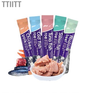 Ttiitt Wet  Bag Low Salt High Protein Gaining Weight Meat Soup Strips for Cats Kittens