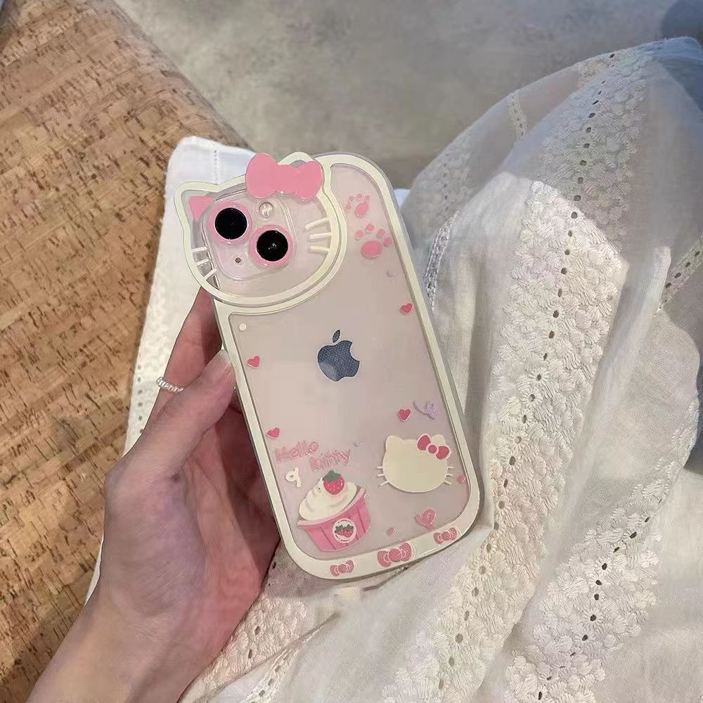เคสโทรศัพท์มือถือ แบบใส ลายหูแมวน่ารัก สร้างสรรค์ เรียบง่าย สําหรับ Iphone Apple 13Pro 11 12Pro xs xr 7 8plus - รูปที่ 7