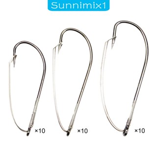 [Sunnimix1] ตะขอตกปลา เหล็กคาร์บอน ไร้วัชพืช 10 ชิ้น