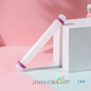 Jinfucha ลูกกลิ้งพลาสติก PP 23 ซม. ไม่ติดผิว ปรับได้ สีขาว สําหรับทําเบเกอรี่ เค้ก ฟองดองท์ DIY