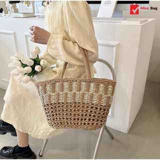 【พร้อมส่ง】miss bag fashion  กระเป๋าสาน กระเป๋าผู้หญิง กระเป๋าสะพายข้างผู้หญิง  รุ่น D-1445