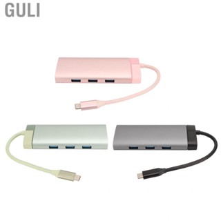 Guli 6 in 1 Docking Station Type C to PD 3USB3.0 High Definition Multimedia Interface RJ45 Expansion Dock  Accessories