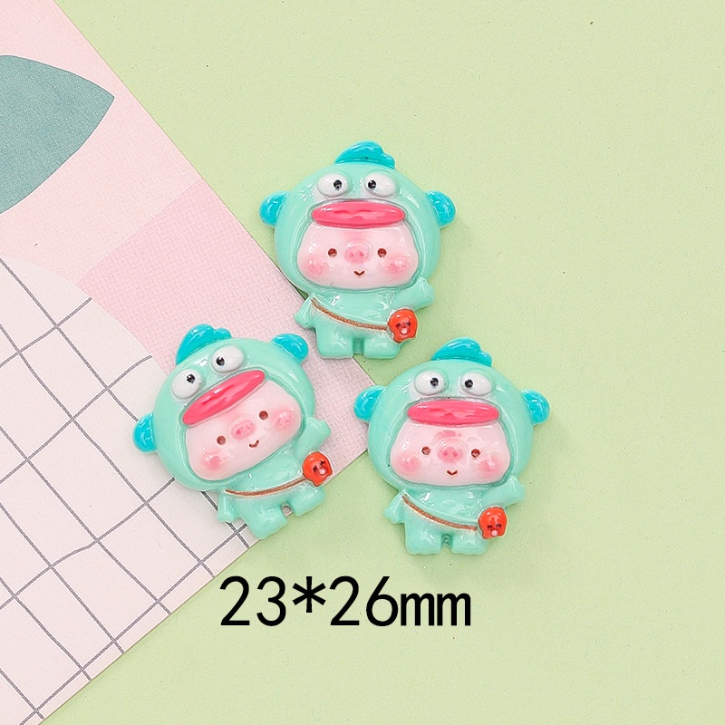 สติกเกอร์เรซิ่น ลายการ์ตูนหมูน่ารัก แฮนด์เมด diy สําหรับติดตกแต่งตู้เย็น แก้วน้ํา และรองเท้า - รูปที่ 4