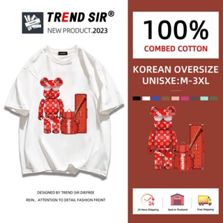 TrendSir🎈มาใหม่🎈 เสื้อยืดนิ่ม🍁 สำหรับชายและหญิง⛄ เสื้อยืดแฟชั่นสไตล์เกาหลี 7สี M-3XL