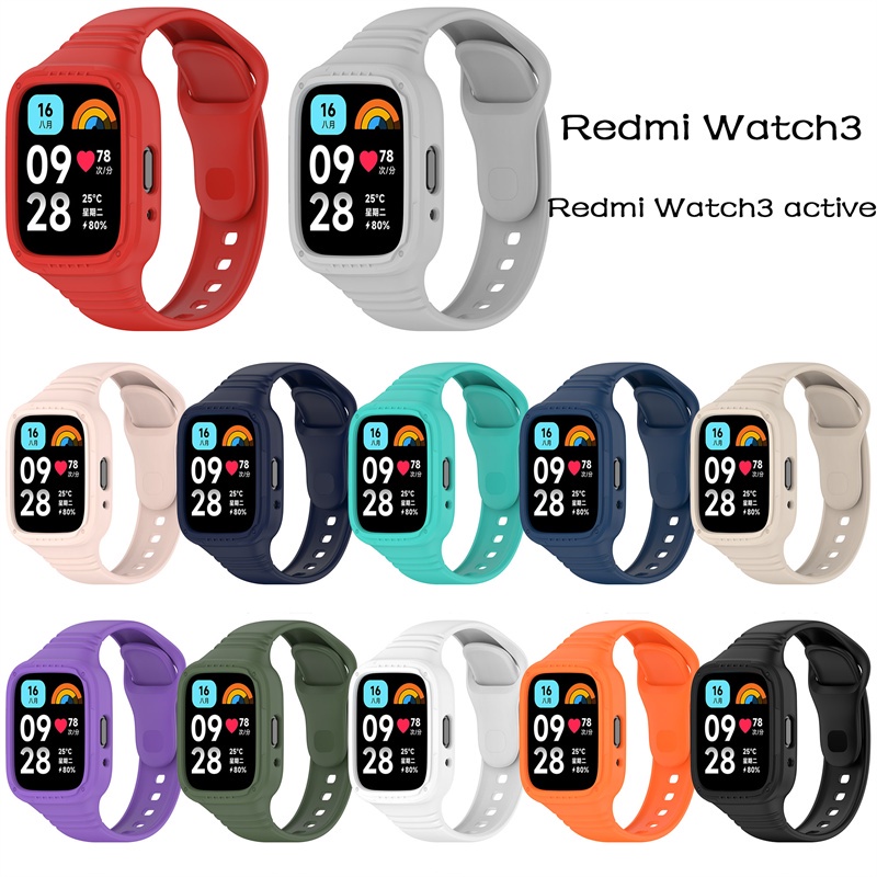 Xiaomi Redmi Watch 3 Active สายซิลิโคน สายรัดข้อมืออัจฉริยะ ผู้หญิง ผู้ชาย สายนาฬิกา สร้อยข้อมือ สายรัดข้อมือ สําหรับ Redmi Watch3 เคส สาย