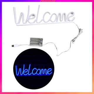 [Predolo2] ป้ายไฟนีออน LED ลาย Welcome ของขวัญวันเกิด สําหรับตกแต่งห้องนอน ผับ โรงแรม