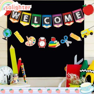 Solighter ธงโรงเรียน ดอกไม้ ตกแต่งปาร์ตี้