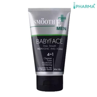 Smooth E โฟมล้างหน้าทำความสะอาดสำหรับผู้ชาย สูตรไม่มีฟอง For men Foam 4 Oz. (IP)