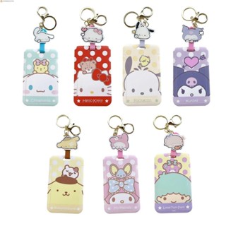 Humberto กระเป๋าใส่บัตร ลายการ์ตูน Pochacoo Cinnamoroll Kuromi Kawaii Kitty Cat Dog Bus สําหรับผู้หญิง