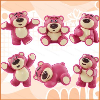 Kts โมเดลฟิกเกอร์ Toy Story Lotso สตรอเบอร์รี่ หมี ของเล่น ของสะสม สําหรับเด็ก ตกแต่งบ้าน ของขวัญ 6 ชิ้น