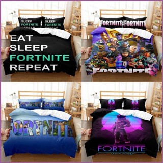 Sq2 FORTNITE 3in1 ชุดเครื่องนอน ผ้าปูที่นอน ผ้าห่ม ห้องนอน ซักทําความสะอาดได้ สะดวกสบาย