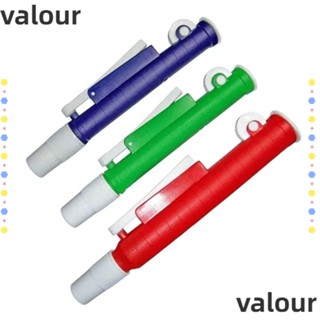 Valour อุปกรณ์ปั๊มปิเปต พลาสติก สีแดง น้ําเงิน เขียว 2 มล. 10 มล. 25 มล. สําหรับห้องทดลอง 3 ชิ้น