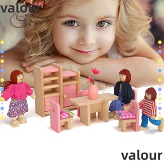 Valour ชุดเฟอร์นิเจอร์บ้านตุ๊กตา สเกล 1:12 ขนาดเล็ก สีชมพู อุปกรณ์เสริม สําหรับตกแต่งบ้านตุ๊กตา