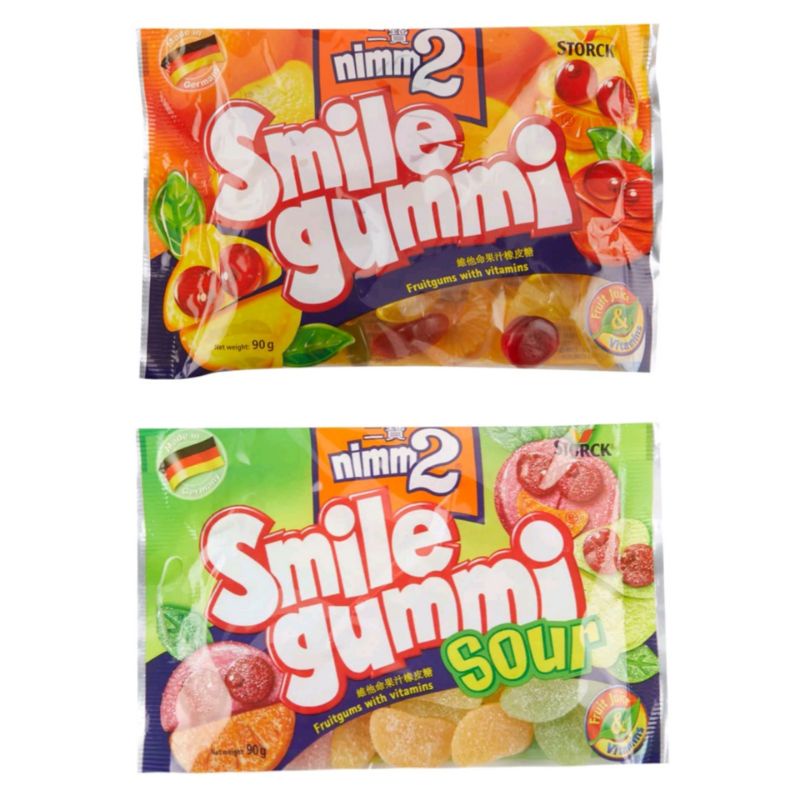 Nimm2 Smile​ gummi กัมมี่รสผลไม้รวม​ ขนาด​ 90​ กรัม