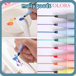 Moilyhd ปากกามาร์กเกอร์ 8 สี 8 สี สําหรับวาดภาพระบายสีน้ํา