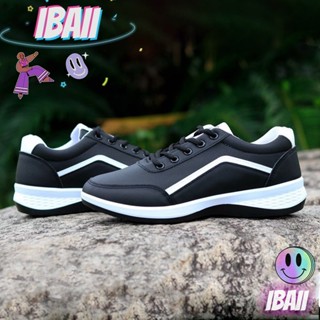 Ibaii.  ใหม่ รองเท้ากีฬา รองเท้าหนัง ระบายอากาศ สไตล์เกาหลี อินเทรนด์ สําหรับผู้ชาย