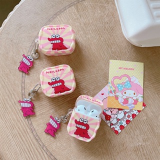 เคสหูฟังบลูทูธไร้สาย TPU ใส แบบนิ่ม ลายการ์ตูนจระเข้ พร้อมจี้ สําหรับ AirPods 1 2 pro2 2022 gen3