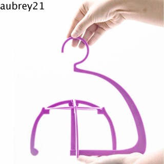 Aubrey1 ขาตั้งพลาสติก พับได้ สีชมพู สําหรับแขวนวิกผม หมวก