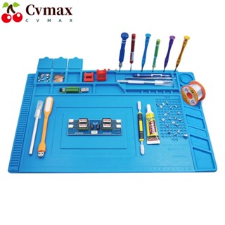 Cvmax แผ่นซิลิโคนบัดกรี กันความร้อน กันไฟฟ้าสถิตย์ หนา สีฟ้า สําหรับซ่อมแซม PC