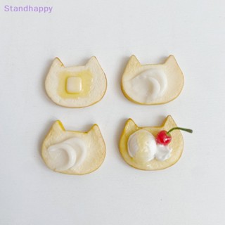 Standhappy ขนมเค้กจําลอง รูปแมวน่ารัก ขนาดเล็ก สําหรับตกแต่งบ้านตุ๊กตา