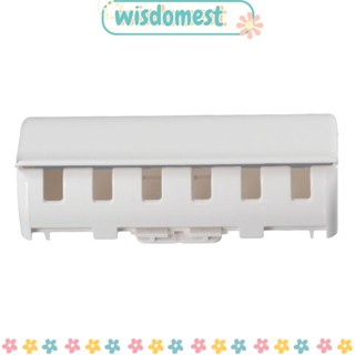 WISDOMEST ที่แขวนแปรงสีฟัน พลาสติก มีกาวในตัว 6 ช่อง สีขาว สําหรับห้องน้ํา 2 ชิ้น