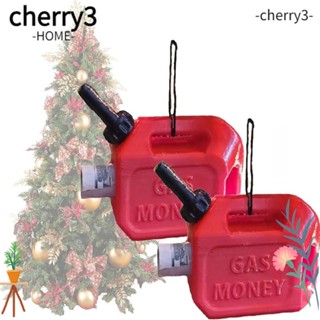 Cherry3 จี้ถังแก๊สพลาสติก รูปถังแก๊ส สีแดง สําหรับตกแต่งบ้าน เทศกาลคริสต์มาส