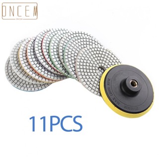 【ONCEMOREAGAIN】Wet Dry Diamond Polishing Pads 4 Set For Granite Concrete Marble Polish