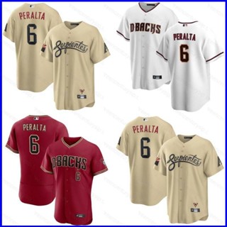 เสื้อกีฬาเบสบอลลําลอง GP1 MLB Diamondbacks No.6 Peralta คลาสสิก สําหรับผู้ชาย และผู้หญิง PG1