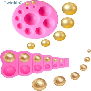 Twinkle แม่พิมพ์ซิลิโคน ทรงกลม สีชมพู สําหรับทําช็อคโกแลต ฟองดองท์ ไข่มุก ช็อคโกแลต ขนมหวาน 2 ชิ้น