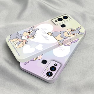 เคสโทรศัพท์มือถือ PC แข็ง ปิดด้านหลัง ลายกระต่ายน่ารัก สีวาว สําหรับ Infinix Hot 12 Play Hot 10 Play 11 9 Note 12 Smart 6 TECNO Pova Neo