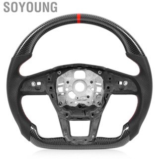 Soyoung Custom Steering Wheel  Perforated Leather Carbon Fiber D Type High Heat Tolerance Reliable for Car