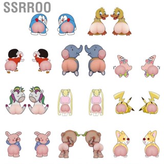 Ssrroo Car Door Rearview Mirror Collision Protection  3D Cartoon Cute Butt Decoration  Scratch Strip