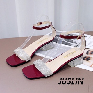 JUSLIN  รองเท้าส้นสูง รองเท้าแตะ รองเท้าส้นสูงผู้หญิง 2023 ใหม่  รุ่นใหม่ คุณภาพสูง Chic Unique B94G0KC 37Z230910