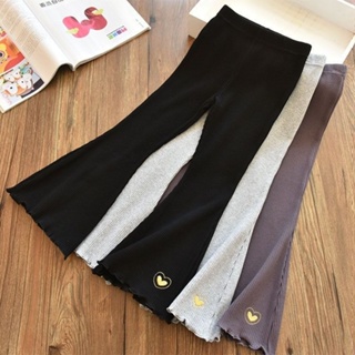 Girls autumn flared trousers 2023 new fashionable and fashionable baggy trousers for children and stylish trousers