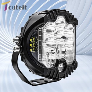 Tcuteit ไฟกระพริบ LED 5 นิ้ว ป้องกันฝุ่น สําหรับรถยนต์ รถบรรทุก