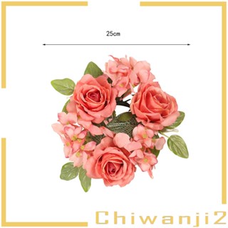 [Chiwanji2] พวงหรีดเทียนประดิษฐ์ ลายดอกไม้ สไตล์โบโฮ