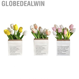 Globedealwin Artificial Flowers  9Pcs Plastic Faux for Party