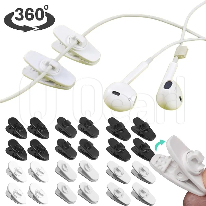 คลิปหนีบสายหูฟัง หมุนได้ 360 องศา แบบพกพา สําหรับโทรศัพท์มือถือ MP3
