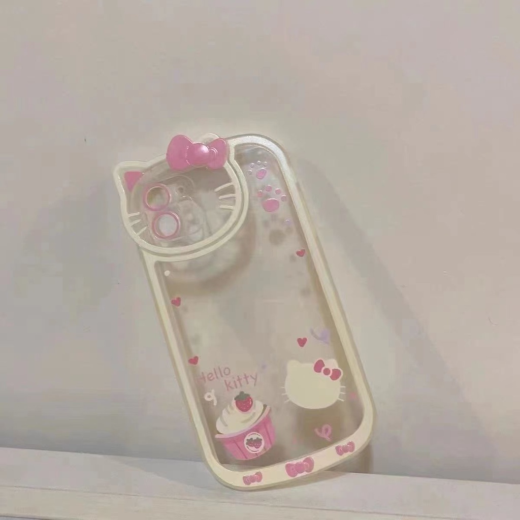 เคสโทรศัพท์มือถือ แบบใส ลายหูแมวน่ารัก สร้างสรรค์ เรียบง่าย สําหรับ Iphone Apple 13Pro 11 12Pro xs xr 7 8plus - รูปที่ 2