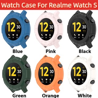 เคสซิลิโคนเหลว สําหรับ Realme Watch S Hollow Out ซิลิโคน เปลือก นาฬิกา ป้องกันการตก เกราะป้องกัน