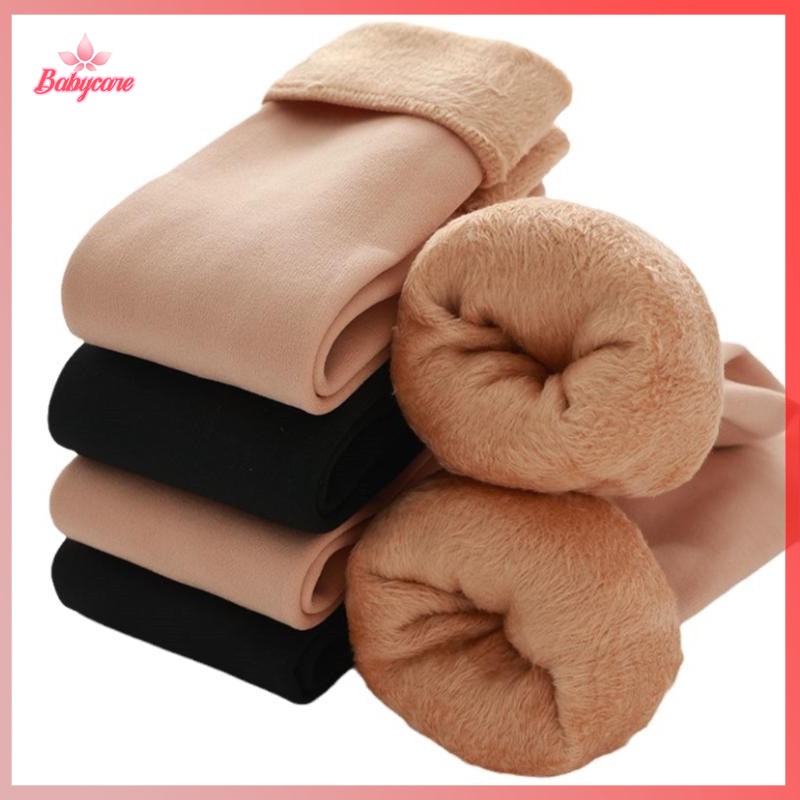 Byce> ใหม่ ถุงเท้าบูท ผ้าวูล แคชเมียร์ กํามะหยี่ นิ่ม อบอุ่น กันความร้อน กันหิมะ สีพื้น สําหรับผู้หญิง 1 คู่