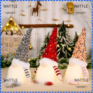 Wattle ตุ๊กตามนุษย์แคระ ประดับเลื่อม มีไฟ LED แฮนด์เมด สําหรับแขวนตกแต่งคริสต์มาส