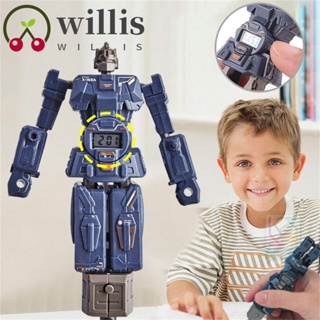 WILLIS Boys Gifts Transformation Robot Funny Toy Deformable Pen Transformation Figure Transformer Toys Kids Children Action Figure with Clock Special Writiing Pen Toy Figures/Multicolor