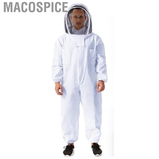 Macospice Professional Bee Suit  Comfortable Clear Visibility Beekeeping Detachable Hat for Apiary