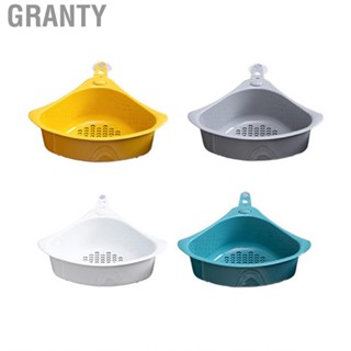 Granty Kitchen Triangular Drain  Stable Easy Draining Corner Sink Strainer for