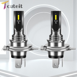 Tcuteit 2 หลอดไฟหน้ารถยนต์ 80W 6000K IP68 กันน้ํา สว่างมาก